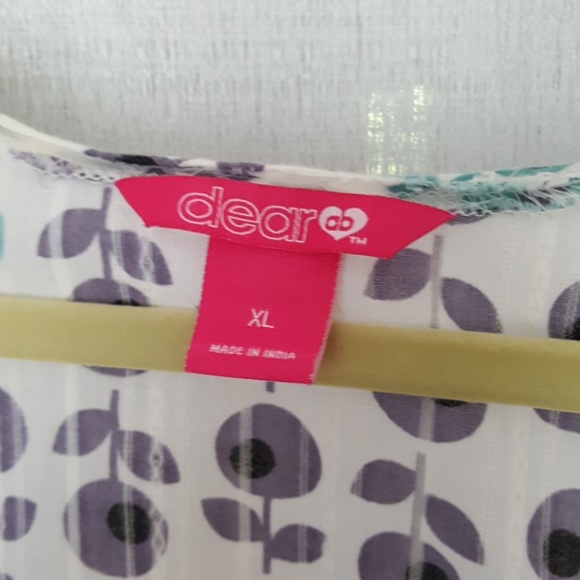 Multicolor, empire waist, racer back top - Picture 3 of 7